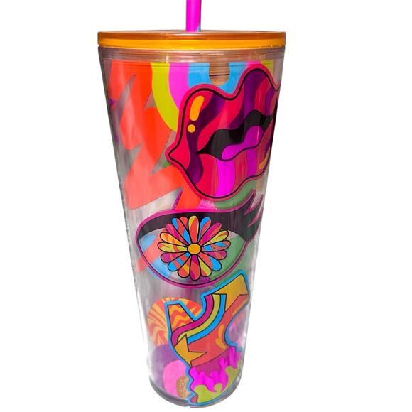 Starbucks 2023 Pride Venti 24oz Tumbler Tim Singleton Rainbow Artwork NWT - Picture 3 of 7